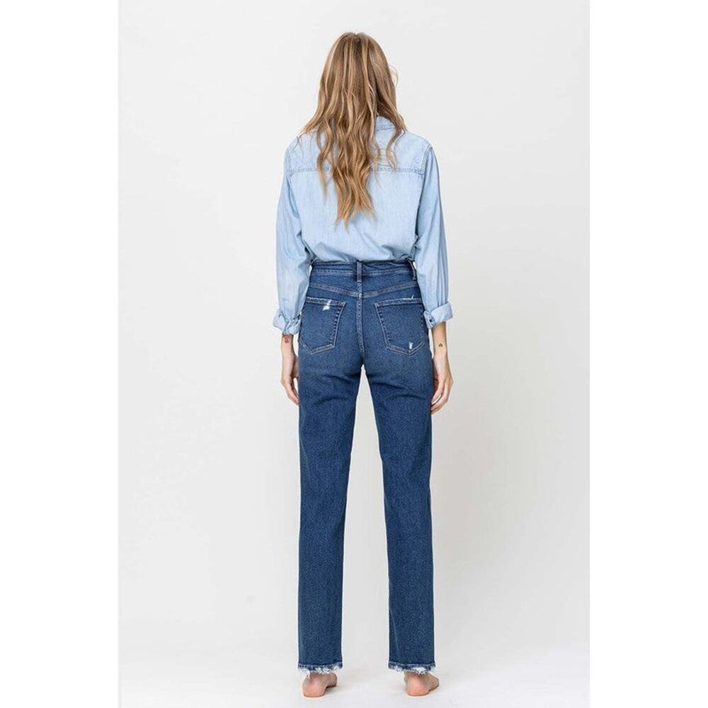 Flying Monkey Super High Rise Straight Leg Jeans - F4120 - Size 24 - Picture 12 of 13